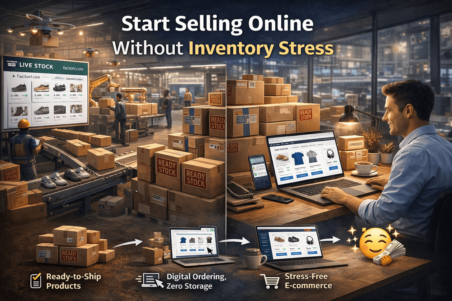 How to start selling online without inventory stress using digital trade platforms