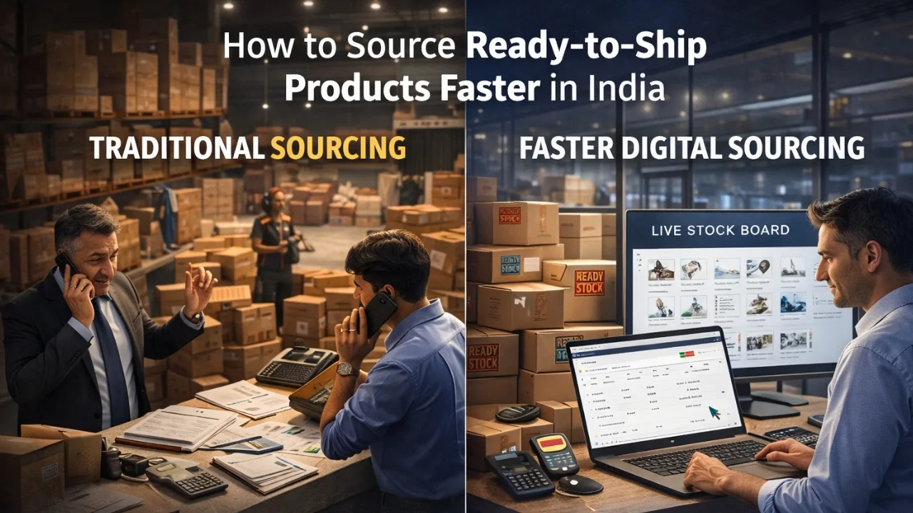 Ready-to-ship products sourcing in India through digital B2B platform