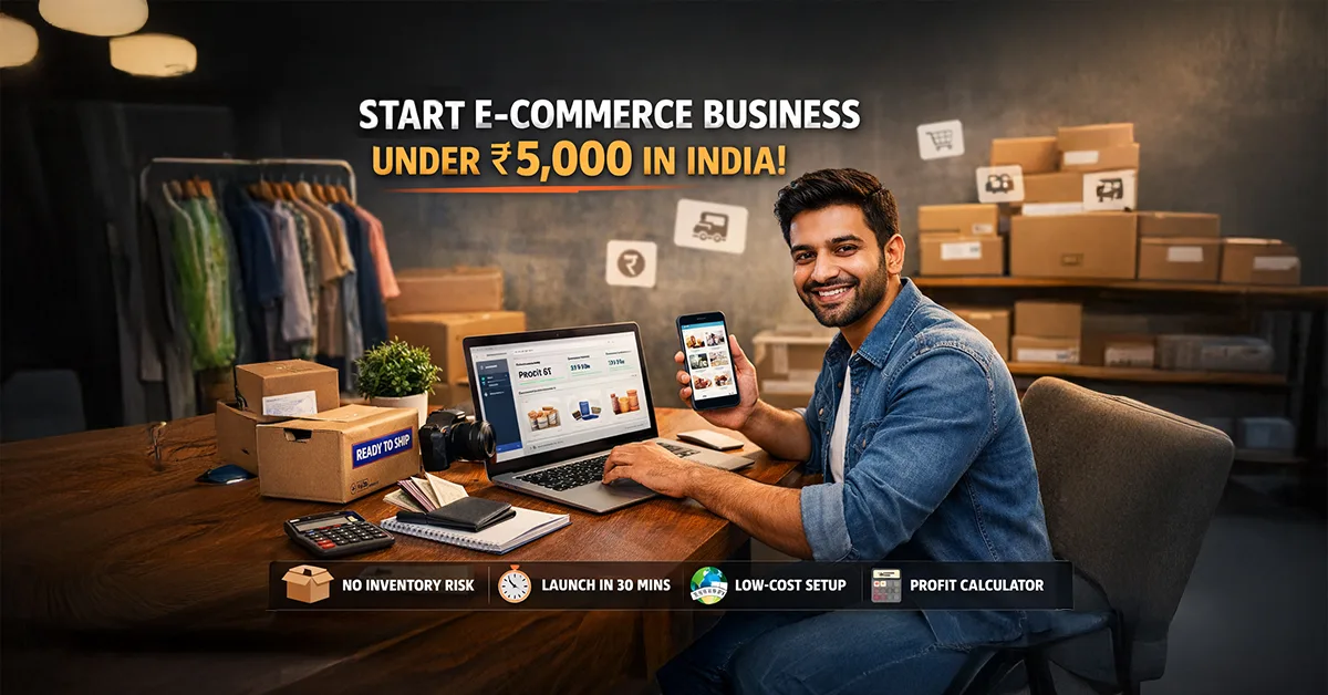 how to start ecommerce business under 5000 in india